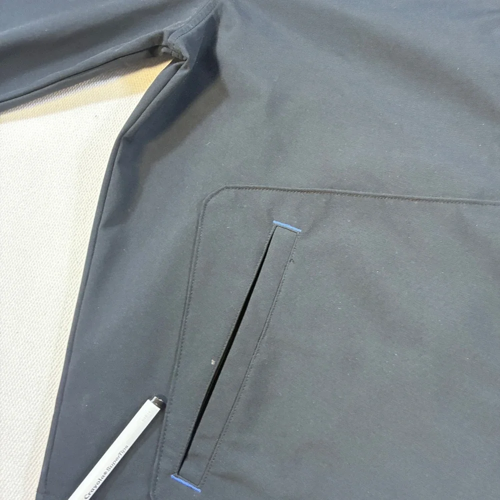 Tommy‎ Bahama Jacket Mens XL Black Blue Fleece Lined Softshell Full Zip